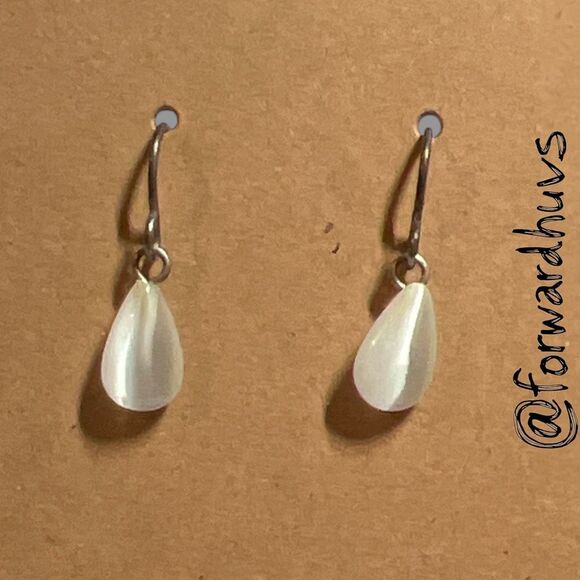Bundle Sale 3 for $15 | Iridescent Teardrop Dangle Earrings - Picture 6 of 7